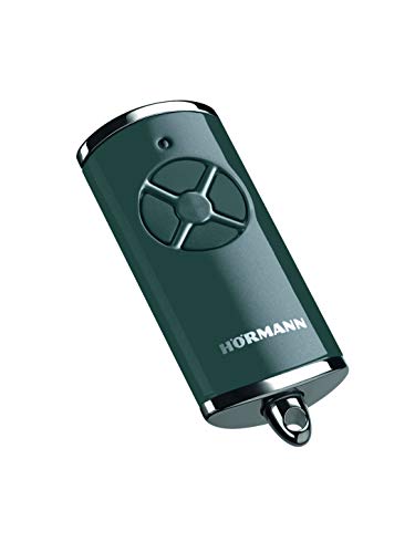 Hörmann hand transmitter HSE 4 BS (frequency 868 MHz, high-gloss anthracite, garage door opener with chrome caps, batteries, dimensions 28 x 70 x 14 mm, including key ring) 4511573 on sale
